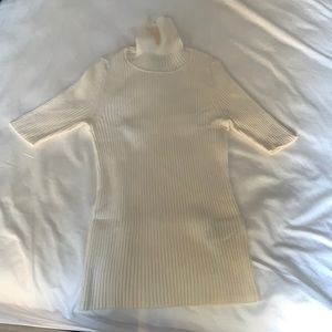 Madewell short sleeve turtleneck in cream